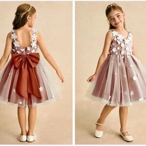 Floral Tulle paprika dress